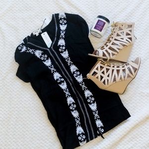 Brooks Maternity Embroidered Woven Dress